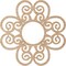 Ekena Millwork Cohen Wood Fretwork Pierced Ceiling Medallion, Alder, 32"OD x 11"ID x 1/4"T CMWP32X32X0250COAL - alternate 2